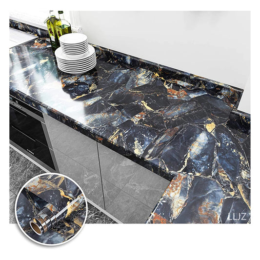 Waterproof Marble Wallpaper Peel and Stick Countertops For Kitchen Island